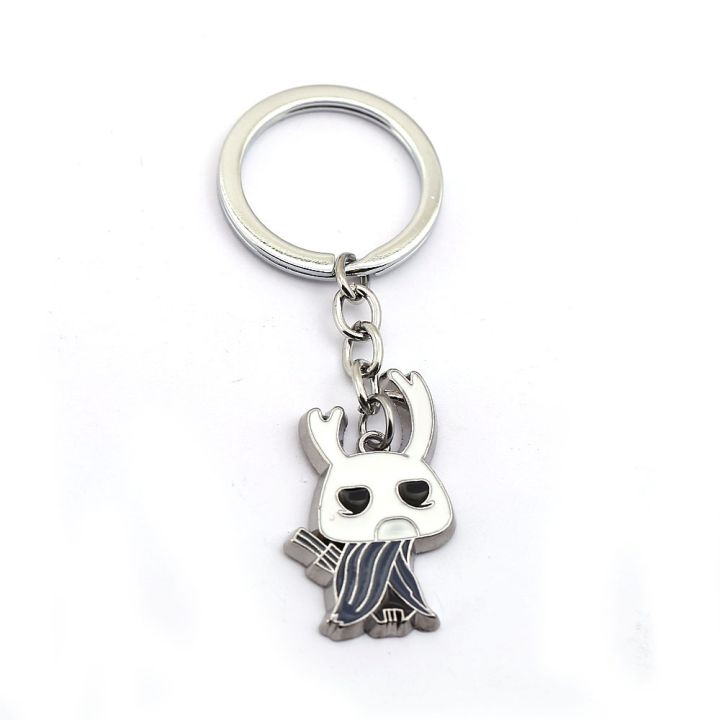 new-game-hollow-knight-keychain-cartoon-metal-octopus-pendant-key-rings-holder-men-women-figure-brelok-chaveirollaveroswholesale