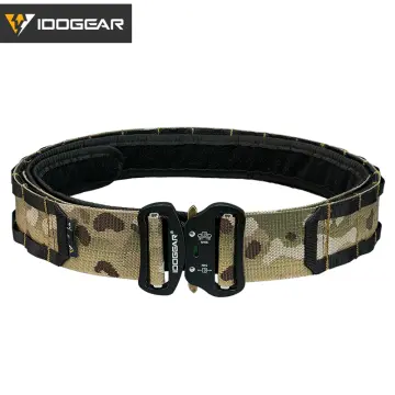 IDOGEAR 2 Tactical Belt Quick Release Metal Buckle Laser MOLLE