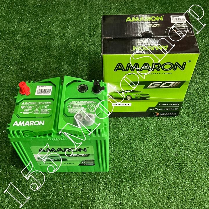 แบตเตอรี่-อมารอน-amaron-40b20l-รับประกันคุณภาพ-1-ปีเต็ม-สินค้าคุณภาพดีเยี่ยมโรงงานมาตรฐาน