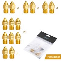 Original CRELITY 3D 14PCS Extruder 0.3 0.4 0.5 0.6 0.8 1.0 MK Brass Nozzle For Ender 3/CR 6 SE/Ender-3 V2 3D Printer Hotend Kit [NEW]