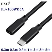 100W PD 5A USB3.1 Type C Extension Cable 4K 60Hz 10Gbps USB C Gen 2 Extender Cord For VR Mac Laptop Nintendo Switch ASUS HP