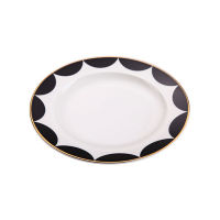 Restaurant black and white table decoration bone china tableware steak dish cloth coffee tea