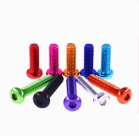 2pcs M5x6/8/10/12/15/20/25/30mm Colourful Hex Socket Head Screw 7075 Aluminum Alloy Button Round Head Allen Bolts