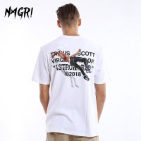 NAGRI Men T-shirt Fan Letter Printing Travis Scotts ASTROWORLD Pocket Graphic Tshirts Letter Printing Streetwear Hip Hop Tee