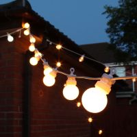 25 LED bulbs string lights outdoor light bulb string garland christmas White Cbale for garden Holiday Wedding Decoration