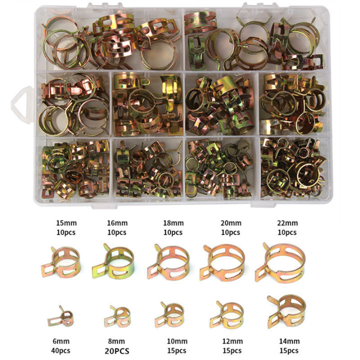 155pcs-6-22mm-car-amp-truck-spring-clips-fuel-oil-water-hose-clip-tube-clamp-fastener-assortment-kit
