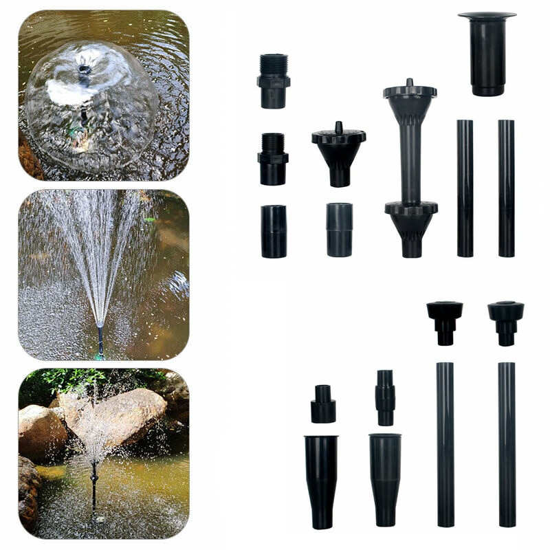 8X Fountain Pump Nozzle Set Water Spray Heads for Pond Submersible Pump Pool 