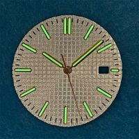 New 31.8Mm Green Luminous Watch Dial For Mingzhu 2813/8215 Movement Single Calendar Dials With Watch Hands Accessories