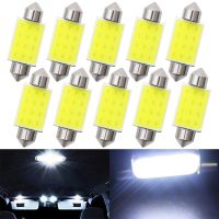 10X White Cob Festoon Dome Lights Reading Lamp 31mm 36mm 39mm 42mm C5W C10W Auto Led Door Lights Backup Bulb Tail Bulbs DC 12v