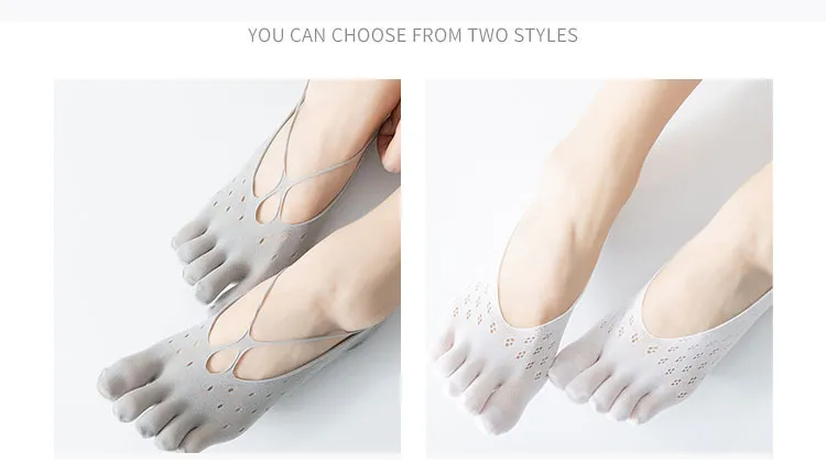 Lace Five Finger Socks, Five Toe Socks Invisible Socks Breathable