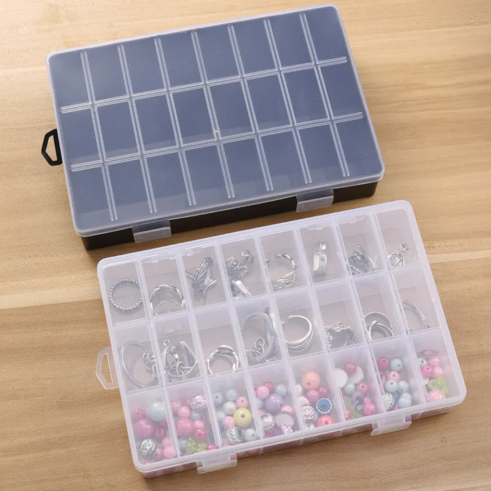 24 Grids Compartment Plastic Storage Box Screw Holder Case