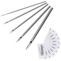 Individually packed piece of single use EO gas sterilized surgical steel piercing needle - ชิ้นส่วนที่ใช้ครั้งเดียว EO แก๊สฆ่าเชื้อเข็มเจาะเหล็กผ่าตัด