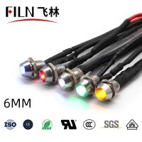 FILN 6mm concave head waterproof Metal 12v 24v led pilot lamp equipment led indicator light