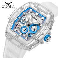 Faion Watch Men and Women nd ONOLA Luxury Transparent Plastic Waterproof Quartz Silicone Men Watches relojes para hombre