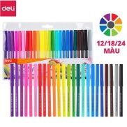 Bút màu lông 1.0mm Deli 12 màu 18 màu 24 màu - fiber pen