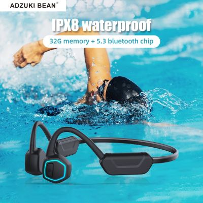 Adzuki Bean IPX8 Waterproof Swimming Earphones X15 Wireless Bluetooth Bone Conduction Headphones With Mic 32G MP3 Sports Headset