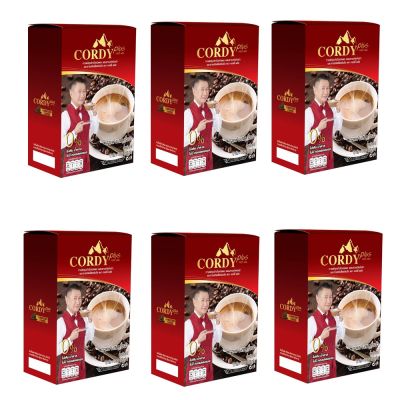 กาแฟ อ. วิโรจน์  Cordy Plus Coffee ( 6 กล่อง) กาแฟ คอร์ดี้ พลัส ถั่งเช่า เห็ดหลินจือ กาแฟสำเร็จรูป 10 ซอง