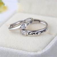 Fashion Women Men 2Pcs Couple Lover Rings Set With Words Forever Love Promise Wedding Engagement Anniversary Ring Jewelry Gifts