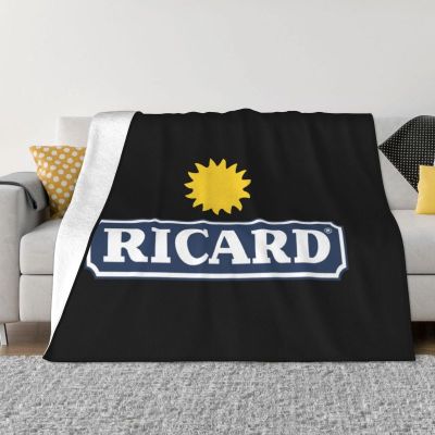 （in stock）Black Marseille French Ricards Blanket 3D Printing Soft Flannel Blanket Travel Bedroom Sofa（Can send pictures for customization）