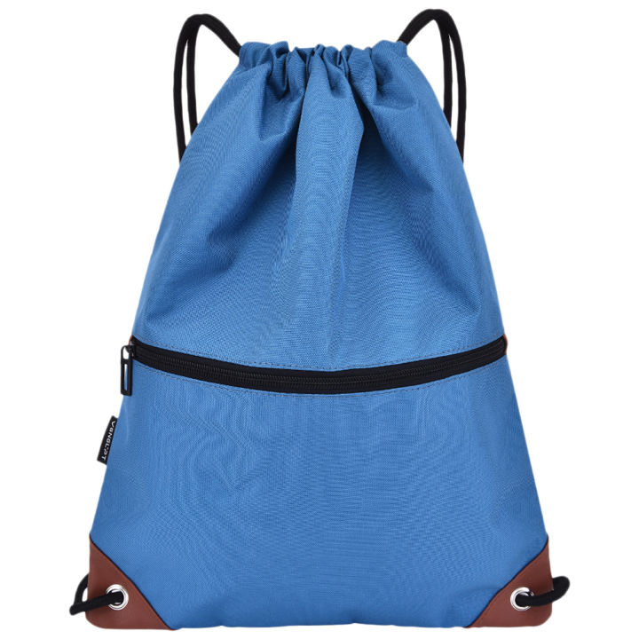 FESA Gim Sack Tali Ransel Air-Tahan Drawstring Beg Baldi Beg dengan Zip ...