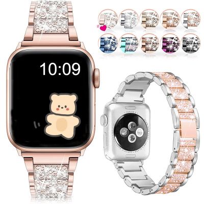 Jewelry Chain Strap for Apple Watch Band Ultra49mm 40mm 44mm 42mm 38mm Loop Bracelet Diamond Wrist IWatch Series 8 7 6 5 4 3 SE Straps