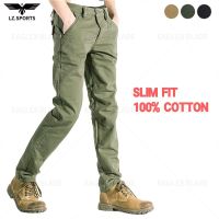 CODwumei04 [Ready stock] 135 cargo pants slim fit seluar cargo slim fit seluar askar lelaki seluar kerja tahan lasak cargo pants men women tactical pants hiking pants