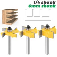 1pc 6mm 1/4 นิ้ว Shank T type bearings เครื่องตัดไม้กัดเกรดอุตสาหกรรม Rabbeting Bit woodworking tool router bits for wood