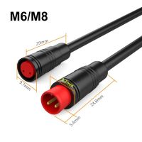 M8/M6 Waterproof Connector 2pin 3 4 5 6 Pin  A Pair Wire Plug Solar Panel Terminal Plug Adapter Cable Smart Home Connecting Line