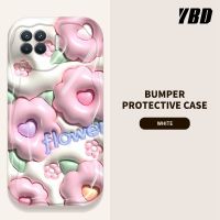 เคสโทรศัพท์มีลายคลื่น YBD สำหรับ OPPO A73 2020 F17 A93 2020 Reno 4F Reno 4 Lite F17 Pro ต้นกระบองเพชรน่ารักและกระต่ายวัสดุซิลิโคนกล้องปกป้องเต็มรูปแบบ