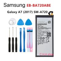 แบตเตอรี่ เดิม Samsung Galaxy A7 2017 A720 EB-BA720ABE 3600mAh พร้อมชุดถอด+กาวติดแบต