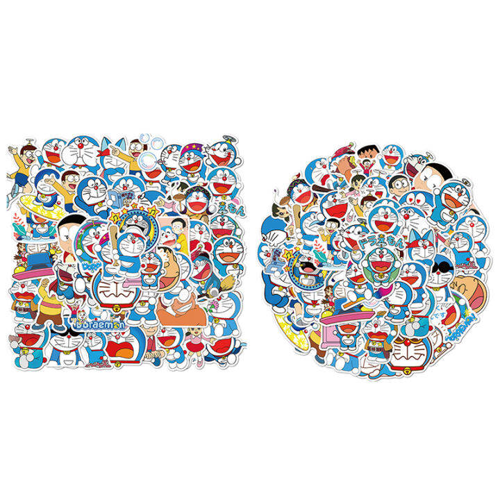 lowest-price-mh-สติกเกอร์-doraemon-50pcs-สำหรับแล็ปท็อปรถจักรยานยนต์กระเป๋าสโนว์บอร์ดรถ-decal