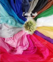 Frabic GR1002 Soft Tulle Fabric 1y (90cmx150cm) ผ้าโปร่ง นิ่ม ผ้าตาข่าย นิ่ม ยืด ขนาดกว้าง 90 เซนติเมตร x ความยาว 150 เซนติเมตร