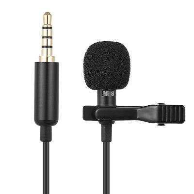 Mini Professional Lavalier Microphone 3.5mm Metal Clip Lapel Mic Mobile Phone PC Laptop Wired Microphon For Speaking Vocal Audio