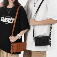 2 Colors Korean Fashion Ulzzang Ins Japanese Pu Leather Big Capacity Men Sling Bag Shoulder Box Bag 【JULE】