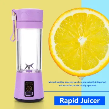 Portable Mini Electric Juicer USB Charging Fruit Orange Lemon Blender  Smoothie Milkshake Maker Kitchen Automatic Fresh Squeezer Purple