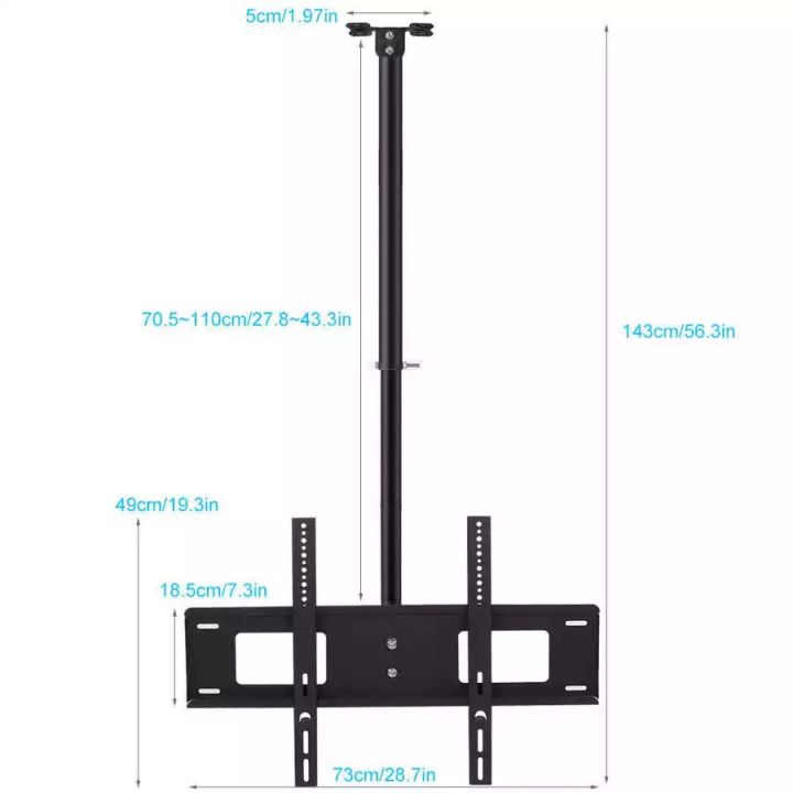 ขาแขวนทีวีเพดานขายึดทีวี-รุ่น806-สามารถปรับเอียงได้ถึง-30-องศาขนาดหน้าจอ-32-72-นิ้วเหมาะสำหรับ-tv-lcd-led-plasma-รองรับน้ำหนักสูงสุด-45kgรุ่น806