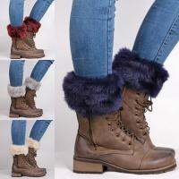 COD dsdgfhgfsdsss Womens Autumn Winter Fashion Furry Ribbed Boot Cuffs Boot Toppers Leg Warmers