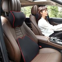 Car Headrest Pillow Neck Memory Lumbar Support Cotton Breathable Auto Neck Rest Headrest Cushion Seat Pillow