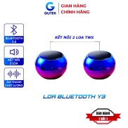 Loa bluetooth mini không dây nghe nhạc kết nối được 2 loa Gutek Y3 âm