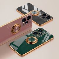 Luxury Magnetic Plating Silicone Case For Xiaomi Redmi Note 12 Pro Plus 5G 12Pro ProPlus Phone Full Cover With Ring Holder Stand Phone Cases