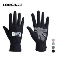 LOOGDEEL Cycling Gloves Sun Protection Anti UV Ice Silk Outdoor Fitness Fishing Running Gloves Quick drying Touch Screen Gloves