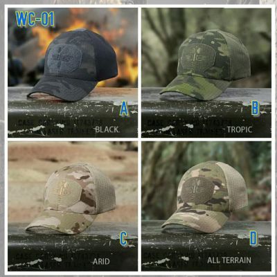 ♂หมวกทหาร WC 01 หมวกเท่ห์ สไตล์ทหาร หมวกลายพราง❣