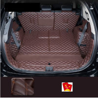 หนังสำหรับ Mitsubishi Outlander 4WD 2WD 2013 2014 2015 2016 2017 2018 2019 2020 2021 Trunk Mat Mats พรมพรมอุปกรณ์เสริม