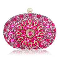 Wedding Diamond Silver Floral Crystal Sling Package Woman Clutch Bag Cell Phone Pocket Matching Wallet Purse Handbags