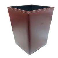 Paper Bin (D01-019) with plastic tub made from PU Size 21x21x24H cm ถังขยะ พร้อมถังพลาสติก ผลิตจากหนัง PU