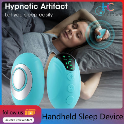 Hailicare อุปกรณ์นอนหลับแบบใช้มือถือสิ่งประดิษฐ์ช่วยการนอนหลับแบบพกพาขนาดเล็กเครื่องสะกดจิตสมาร์ท Sleeper การชาร์จ USB กระตุ้นชีพจร EMS