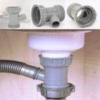 Sink Drain Adapter Y-Shaped Kitchen Basin Sewer Branch Connector Straight Extension Pipe Joint Trap Adapter Pipe Filter Fitting