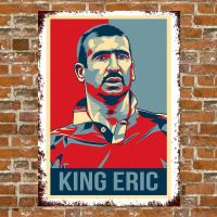 ✺Man chesters United - Man Utd - Eric Cantona - Framed Tin Sign Frame Poster Wall Art Picture Home De（Only one size: 20cmX30cm）(Contact seller, free custom pattern)