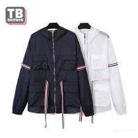 【YF】 TB BROWIN Thom Men Jacket Brand Quick Dry Sunscreen Clothing Uv Sun Protection Summer Coats Thin Casual Hooded Skin Windbreaker