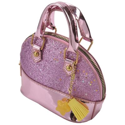 Pink Memory Little Girls Sequins Handbags Princess Crossbody Bag Mini Satchel Gifts For Girls Toddler Kids (Pink)